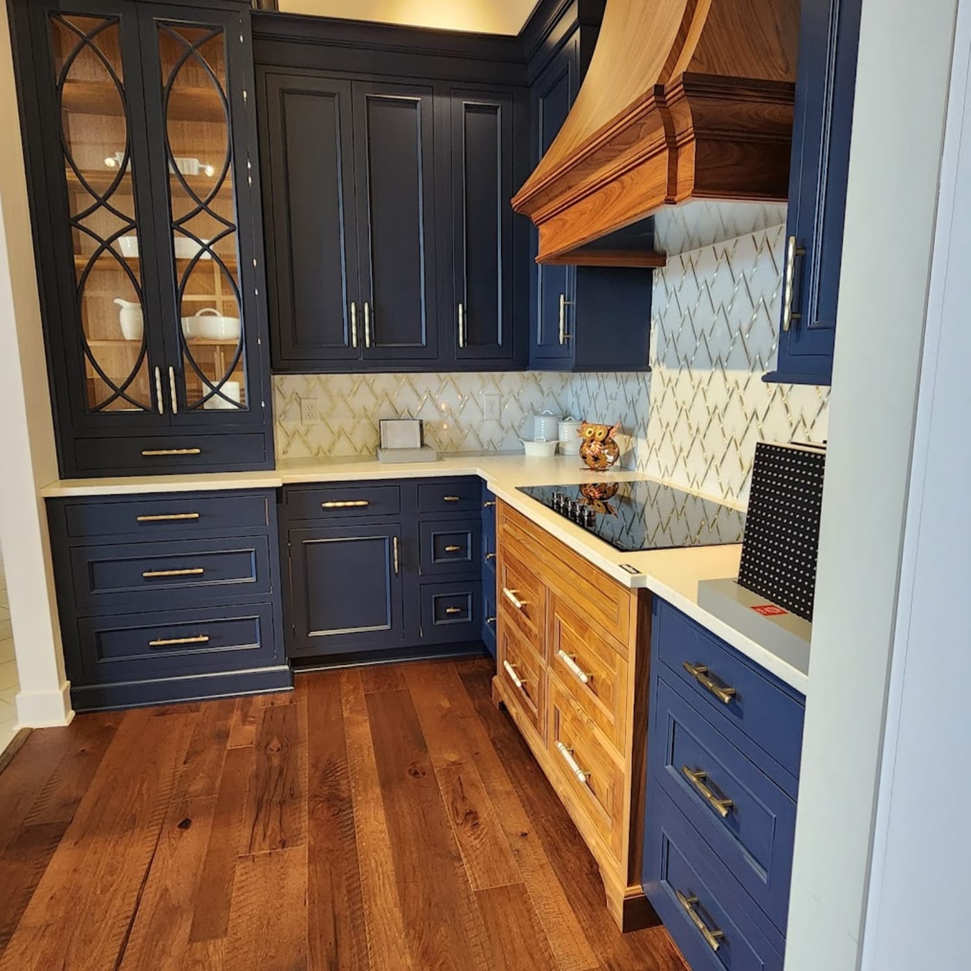 Kitchen and bath displays inside the Drexel Interiors showroom